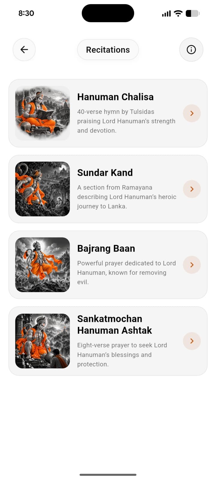 Divine Recitations — Hanuman Chalisa, Sundar Kand, Bajrang Baan